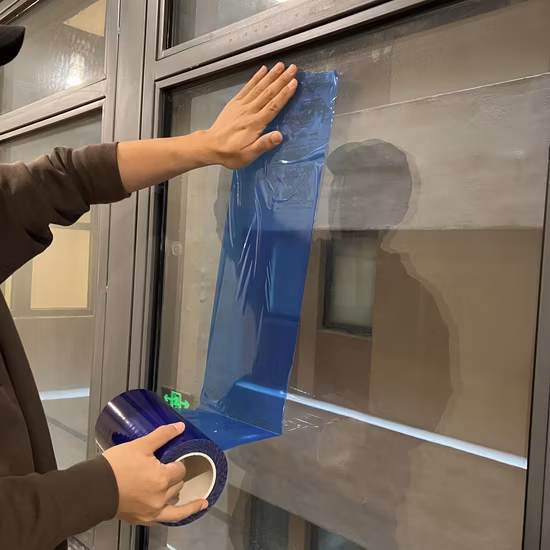 40um/50um/60um/70um/80um/100um Transparent/Blue PE Protective Film for Plastic Cover Protecting