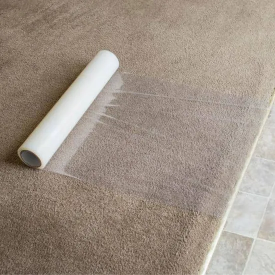 Дешевая выдувная прозрачная высококачественная клейкая упаковка LLDPE Царапины защищают материал Полиэтилен Пластиковая каменная плита Алюминиевая защитная полиэтиленовая пленка Печать